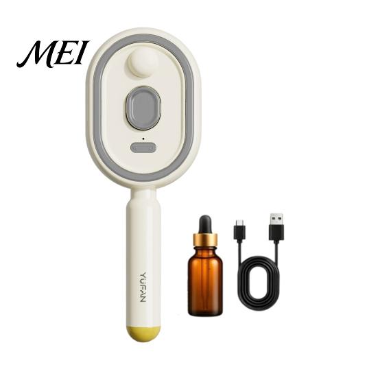 Self-Cleaning Massage Brush 1/2Pcs Electric Spray Air Cushion Brush, USB Rechargeable Misting Scalp Anti-Frizz Steam Comb for Dry Damaged Hair