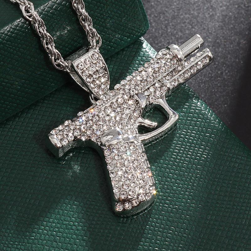 Новая Hip-hop Маленький Пистолет Ювелирные Изделия Модная Цепочка на Ключицы Кулон Ожерелье
