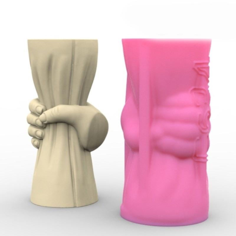 Silicone Mold Succulent Planter Molds Crafting Moulds Hand Shaped Pencil Holder Moulds Suitable for Flower Vase