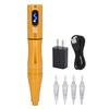 Rechargeable Microblading Machine Eyebrow Lip Eyeliner Tattoo Machine Pen Champagne Gold 100‑240V