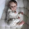 Lifelike 48cm Cloth Body Reborn Dolls Bettie Sweet Cuddly Soft Touch Newborn Babies Doll with Implanted Hair Simulation Baby Doll Kid House Play Toy