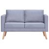 VidaXL 2-seater Sofa Light Grey Fabric Living Room Sofa Living Room Furniture 242218
