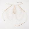 Fashion Body Chain Handmade Woven Shawl Pearl Tassel Wave Dress Wedding Costume Accessories