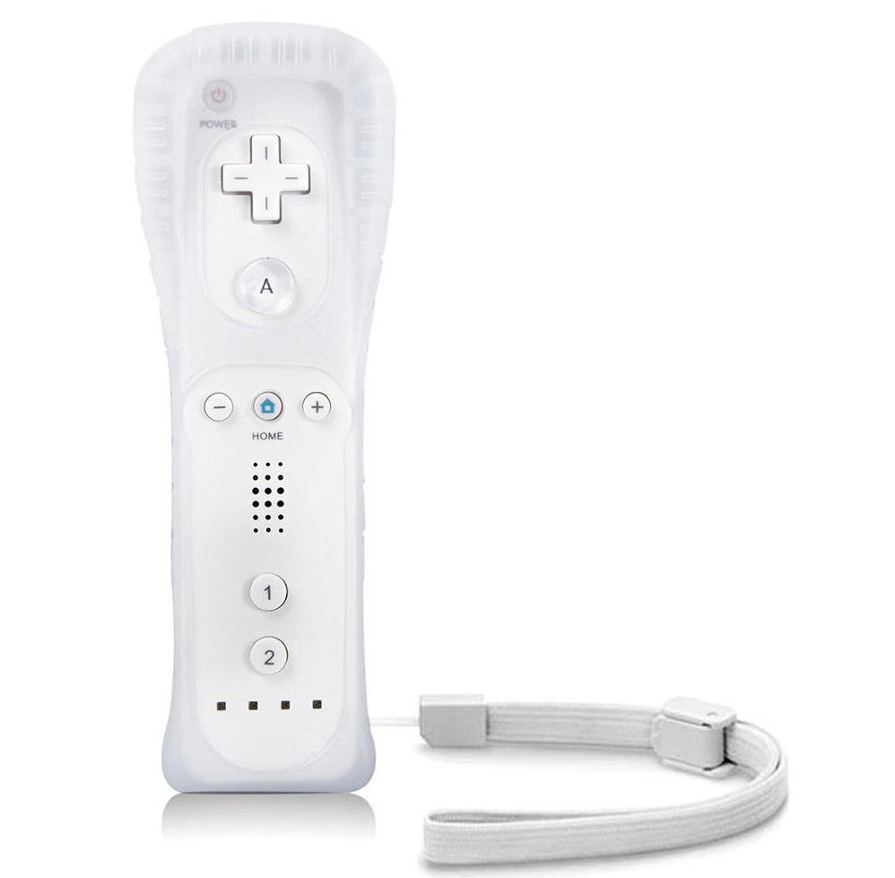 Беспроводной Bluetooth пульт дистанционного управления для геймпада Wii с силиконовым чехлом, датчиком движения