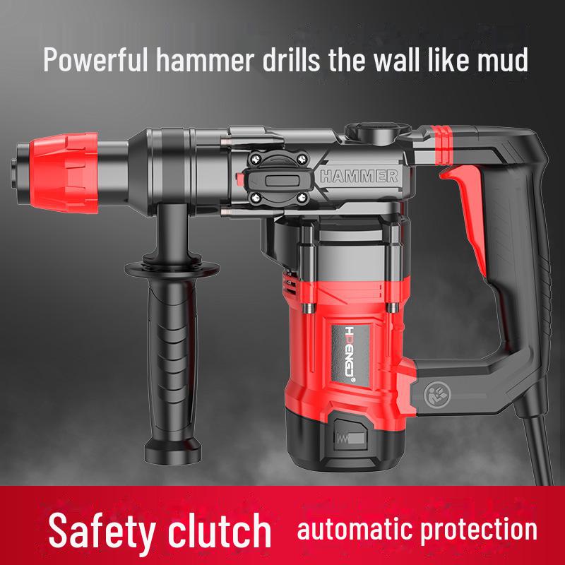 Customizable 26S Multi-Function Electric Drill: Impact Drill, Hammer, Pick – Ideal for Home Use & Concrete Industrial Grade.