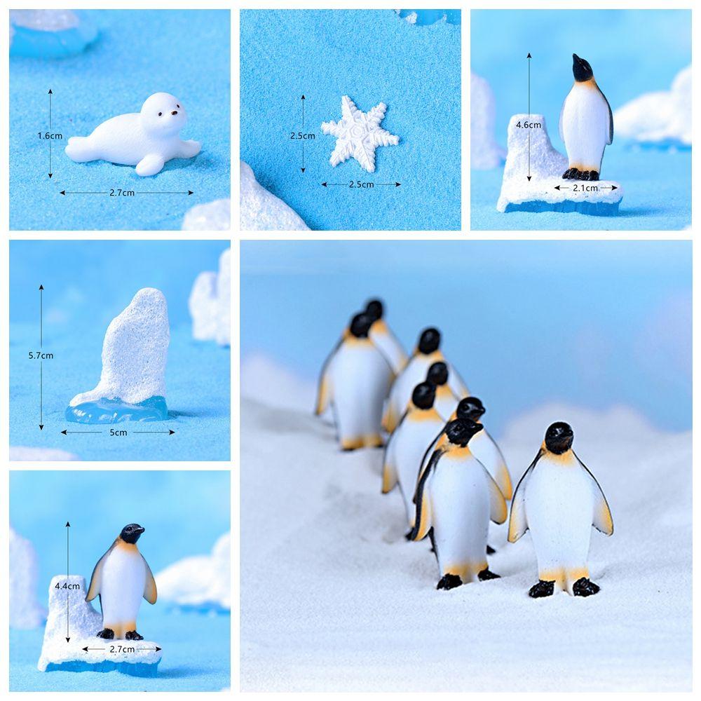 Mini Animal Statue Miniature Model Resin Ornaments Handcraft Figurine Micro Iceberg Series