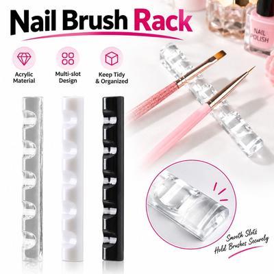 5 Grids Nail Brush Rack Acrylic Brush Display Shelf New Acrylic Brush Holder for Manicure Tools