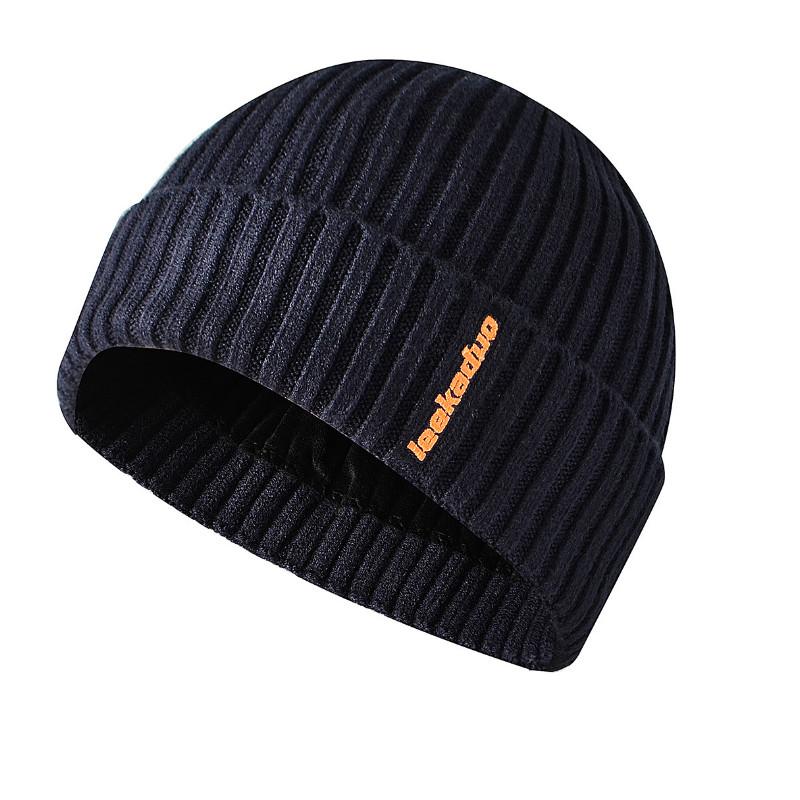 Зимняя вязаная шапка с подкладом. Унисекс