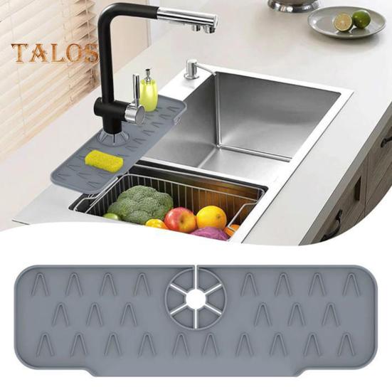 Sink Splash Guard Ultra-thick Multipurpose Simple Installation Practical Sink Faucet Mat Countertop Anti-Splash Drain Pad