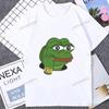 Harajuku Style Funny Cartoon Pepe Frog Emote Graphic Printed T Shirt Short Sleeve Tshirt Loose Streetwear Hipster Soft Unisex Tees