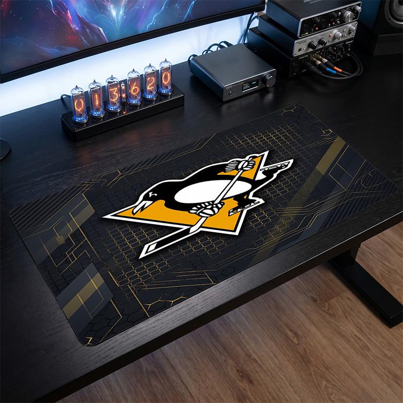 Pittsburgh Penguins Pattern Mousepad Anti?Slip Rubber Desk Pad For Gaming Working Desktop Decoration