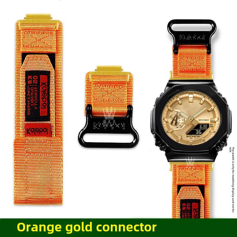 GA2100 Дизайн с петлей холщовый ремешок Для Casio G-SHOCK 5611 GA-2100 GA-2110 GA-B2100 мужской Наручные часы для активного отдыха Нейлоновый ремешок аксессуар