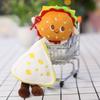 Cheese Cheese Schoolbag Burger Pendant Car Doll Cute Plush Children's Ornaments with Doll Keychain