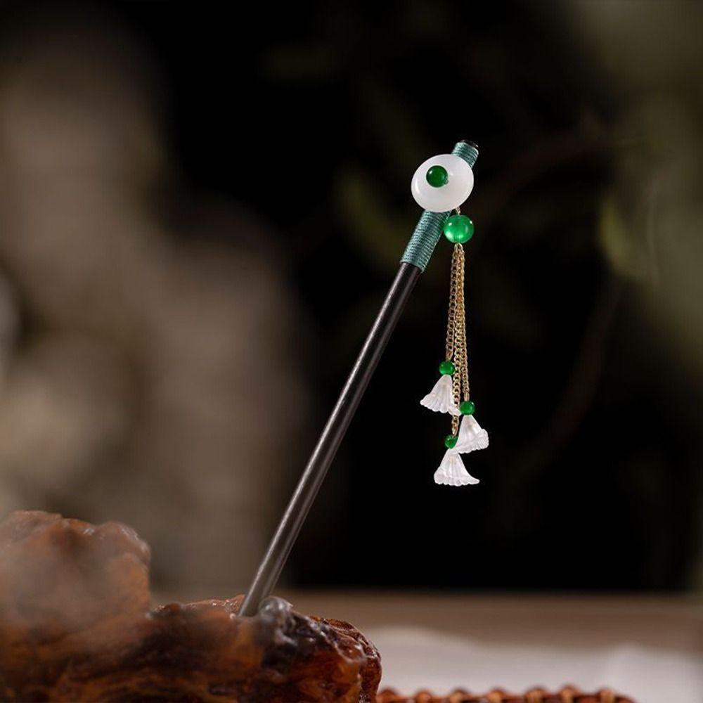 Disk Hair For Ladies Hair Accessories Flower Hair Sticks Wooden Hair Fork Chinese Style Hairpin