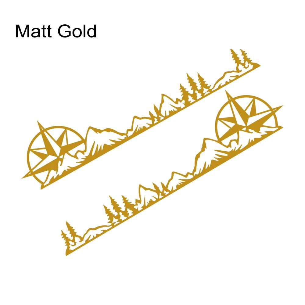 Car Body Side Sticker Graphics Mountain Compass Tree Decor Decal Vinyl Cover Auto Truck SUV Camper RV Van Minivan MPV Decoration