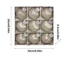 Hand-Painted Christmas Ball Ornament Set – Decorative Thread Balls for Holiday Decor