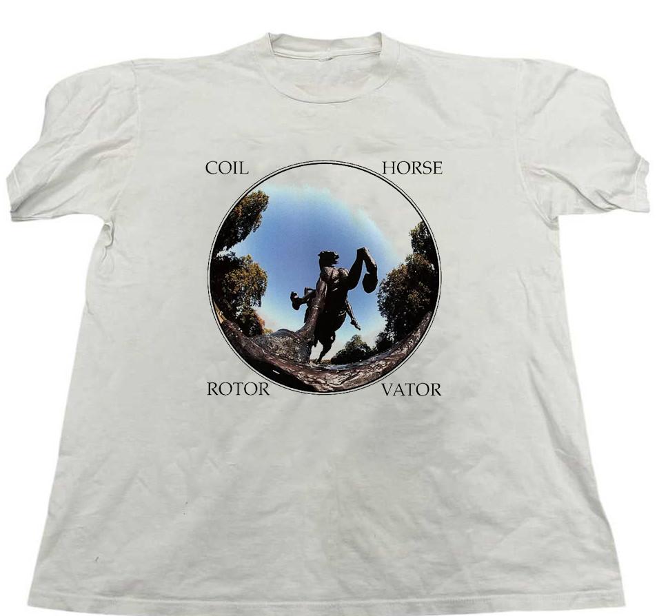 NEW Coil Horse Rotorvator White Full Size S-5XL AD431 Unisex T-Shirt Graphic Tee