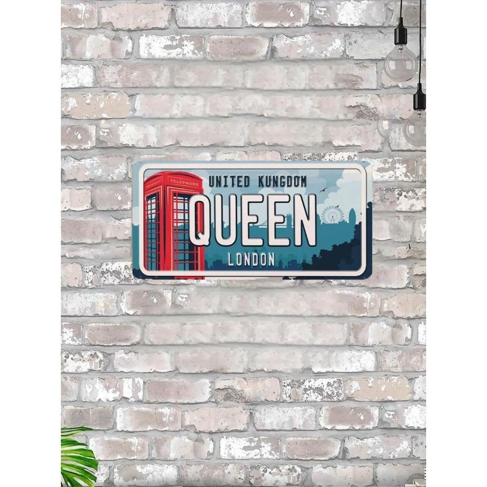 U.S. License Plate, U.S. Car License Plate, Metal, 15x30 Cm.