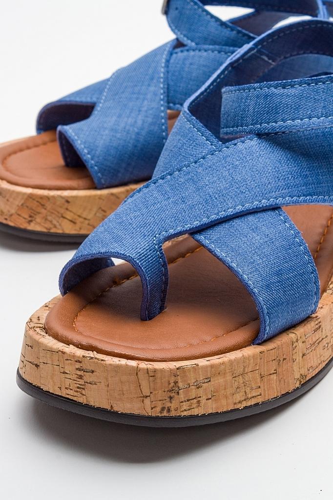 Женские повседневные сандалии Сары Джинсовые синие летние туфли 