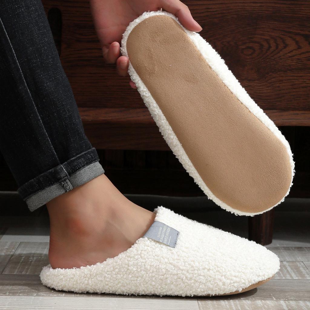 Soft Sole House Cotton Slippers with Quiet Lightweight Indoor Home Shoes