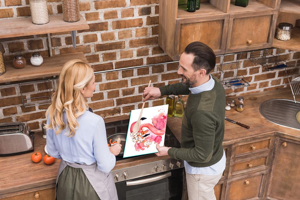 Szklana Deska Do Krojenia Podstawka 40X30 Flamingi