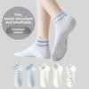 5 пар женских весенних и летних тонких дышащих носков из чистого хлопка с защитой от запаха