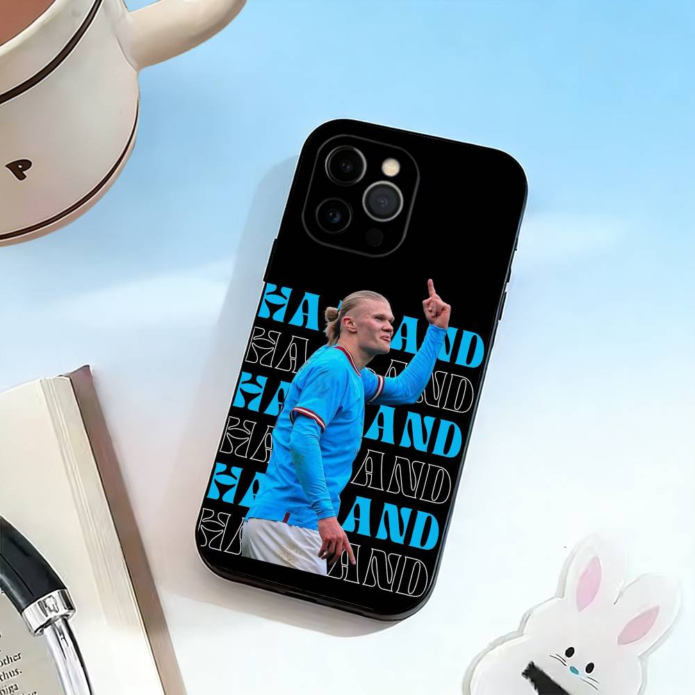 Чехол для телефона E-Erling H-Haaland для iPhone 17, 16, 15, 14, 13, 12, 11 Plus, Pro Max, Другие Мягкий Черный Чехол