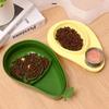 Многофункциональная миска для медленного кормления кошек в форме авокадо, автоматическая поилка для домашних животных для собак и кошек