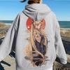 2025 New Sailor Moon Crystal Hoodie, Autumn Winter Japanese Style Tsukino Usagi Print Sweatshirt, Loose Casual Hooded Coat Women