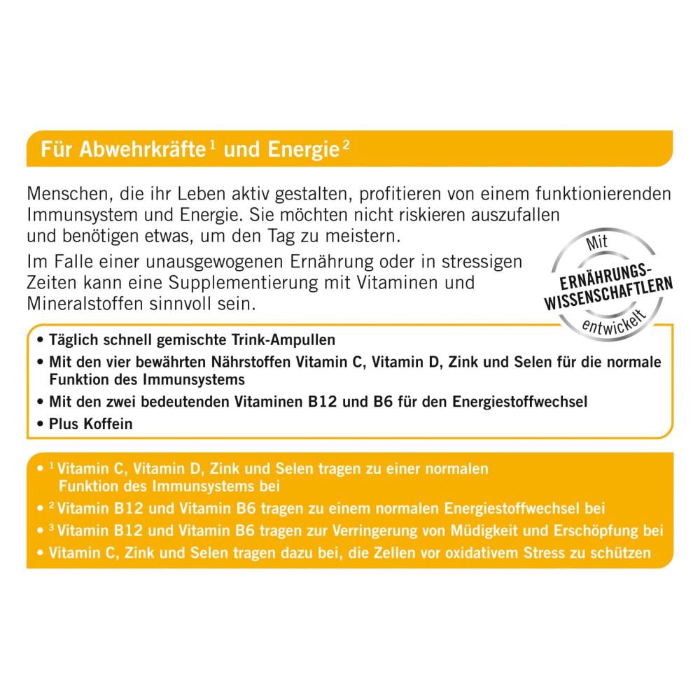 taxofit Immune + Energy Drink Ampoules 7pcs X 10ml, 83.8g