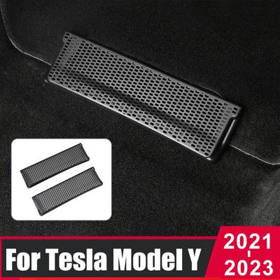 Для Tesla Model Y 2022 2023 автомобильная крышка воздуховыпускного отверстия антиблокирующая пылезащитная задняя крышка под сиденьем кондиционер вентиляционная крышка