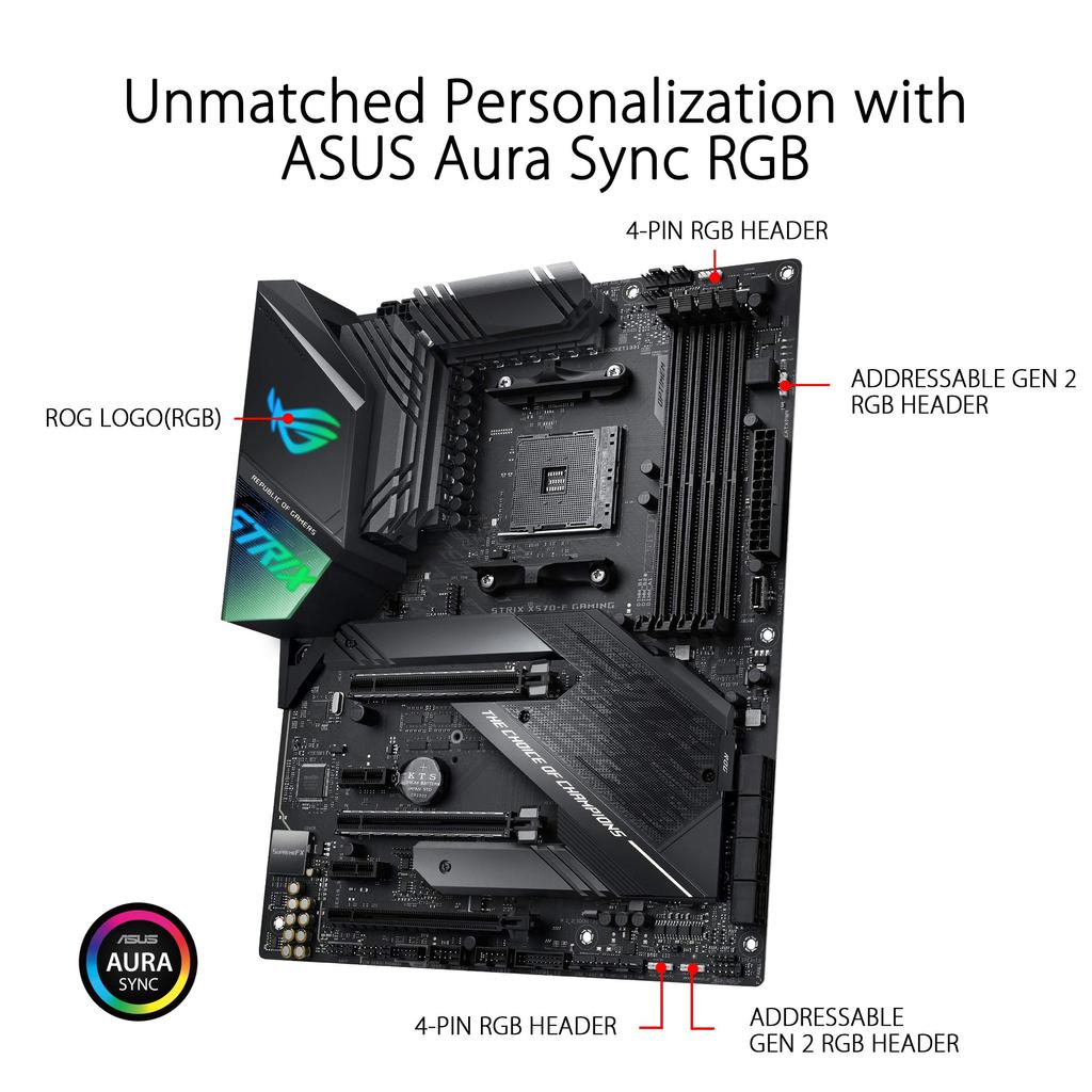 Материнская плата ASUS AMD AM4 совместимая ROG STRIX GAMING X570-F [ATX]