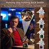 Interesting Hound Holding a Animals Wine Bottle, Interesting Home Art Decoration Wine Utensils
