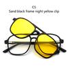 New Mirror Magnetic Attraction Polarized Sunglasses 6 Iin 1 Clip Cycling Glasses Dazzling Polaroid Men Sunglasses Women