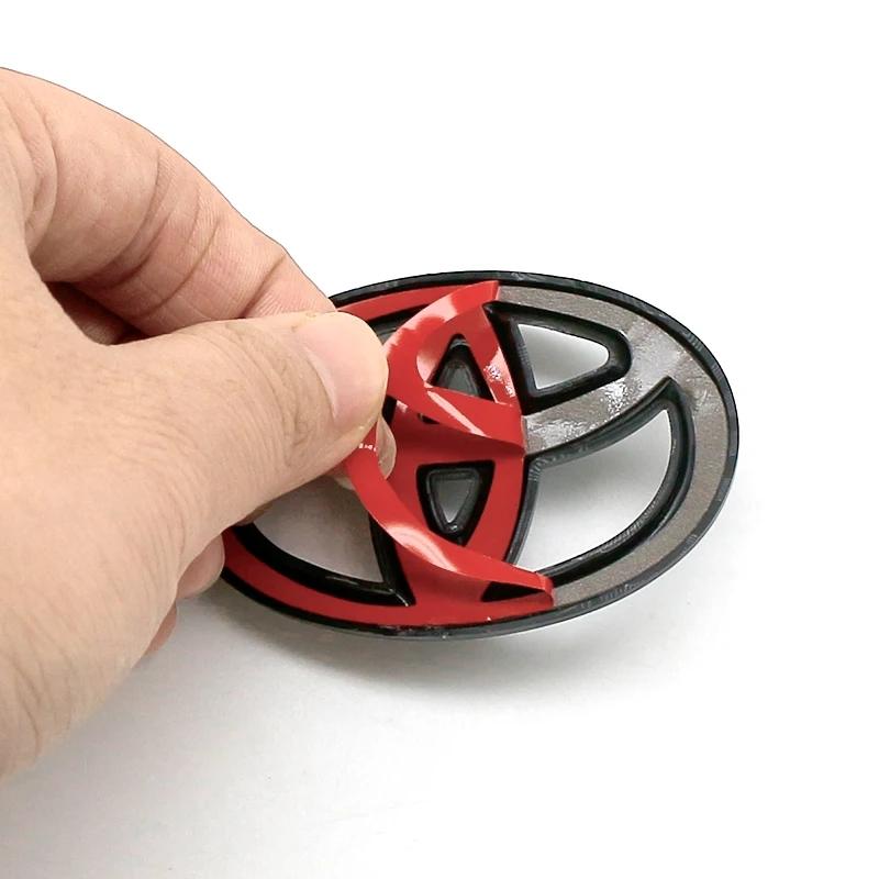 DCBQ5 1PC ABS Car Steering Wheel Emblem Badge Sticker Compatible for Toyota Hilux Prius Avensis Auris Verso Corolla Camry Accessories