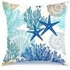 Ocean Beach Theme Pillowcase Coconut Tree Starfish Print Living Room Sofa Cushion Cover Bedroom Room Home Decoration