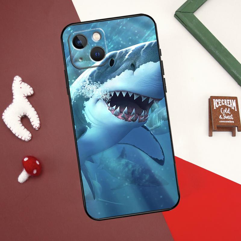 Чехол с изображением свирепой акулы для iPhone 13, 12, 14, 15 Pro Max Mini 7, 8 Plus SE 2020 X XS MAX XR 11, 14, 15 Pro Max, чехол