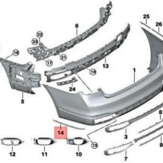 Подходящие яркие молдинги для левой и правой стороны для BMW 7 серии G11 G12 (Модели 51127365559, 51127365560).