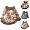 Women's Fashion  Collar Set Head  Color Leopard Print Knit Cape Loose Sweater Shawl