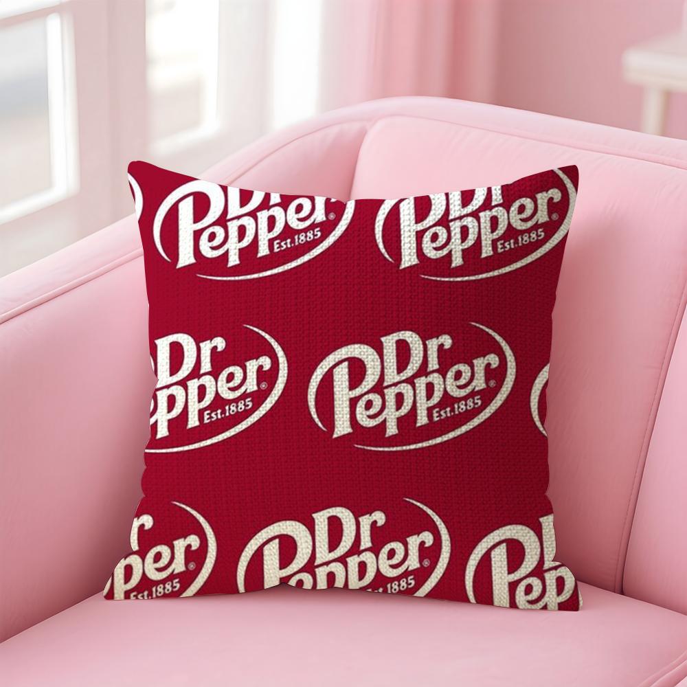 Вишневый Напиток D-Dr-P-Pepper Наволочка Натуральная Льняная Наволочка Двусторонняя Печать Декоративная Наволочка для Дивана Домашний Декор Подарок