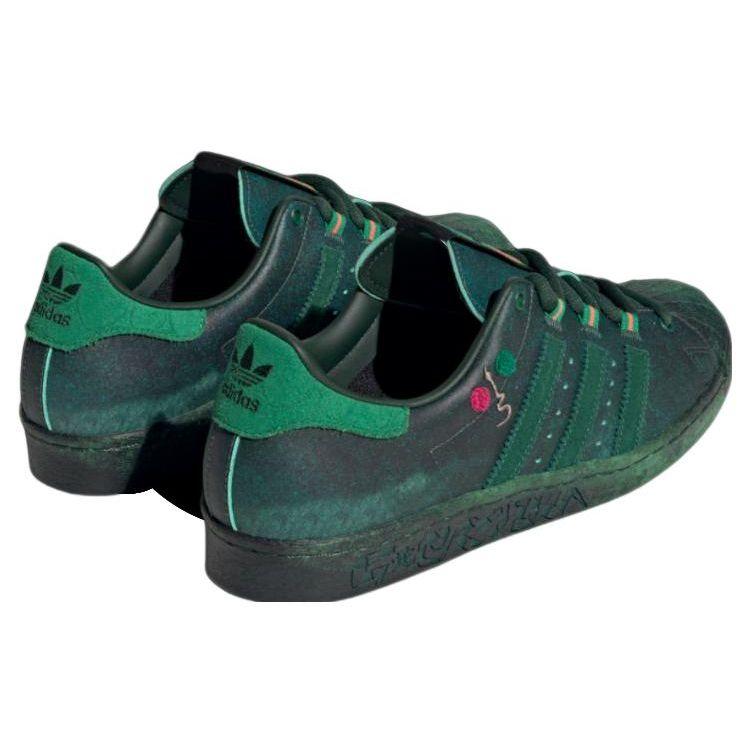Adidas Originals Han Meilin X  Superstar 80S Snake Leather Low-Top Sneakers Unisex Sneakers Green ID4382