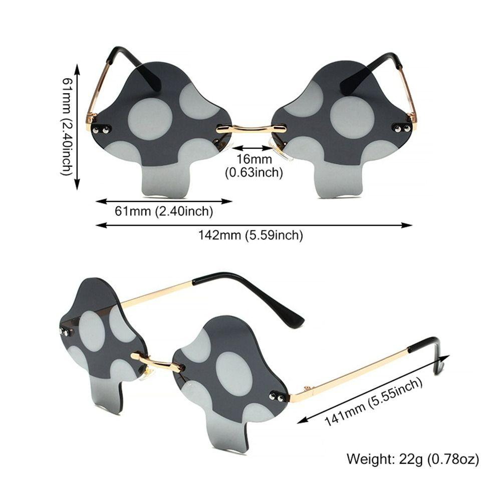 Хэллоуин Декорации Без Оправы Неправильной Формы Гриб Солнцезащитные Очки для Женщин Очки Солнцезащитные