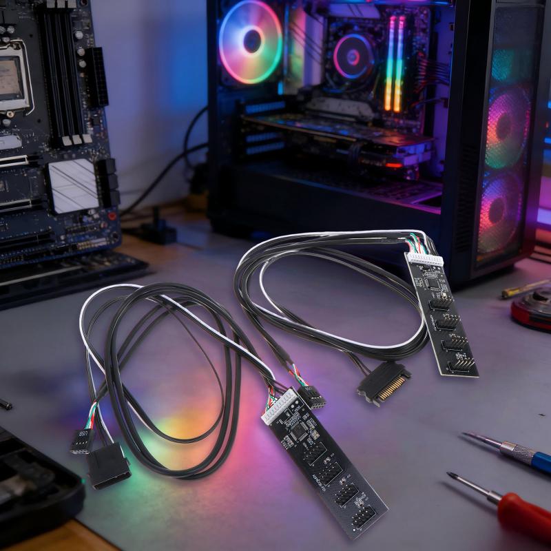USB-адаптер USB-разветвитель 9-контактный на 4x 9-контактный разветвитель на 8-портовый USB 2.0 концентратор Карта-удлинитель с удлинительным кабелем 60 см для настольного компьютера