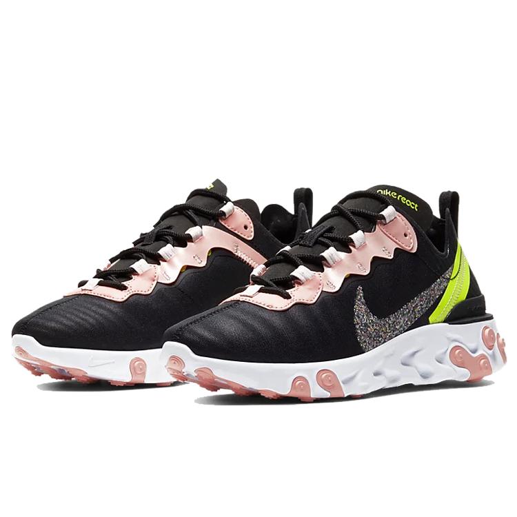 Nike Женские кроссовки Nike React Element 55 Premium 'Black Coral Stardust' CD6964-002