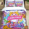 3D Печатные Мультяшные L-Lankybox Комплекты Постельного Белья Foxy Boxy Пододеяльник и Наволочки Милый Пододеяльник Для Детей Мальчиков Девочек