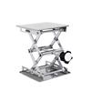 Manual Laboratory Table Lift Stainless Steel Mini Scissor Lift Jack Corrosion Resistant for Industrial Production Building Decor