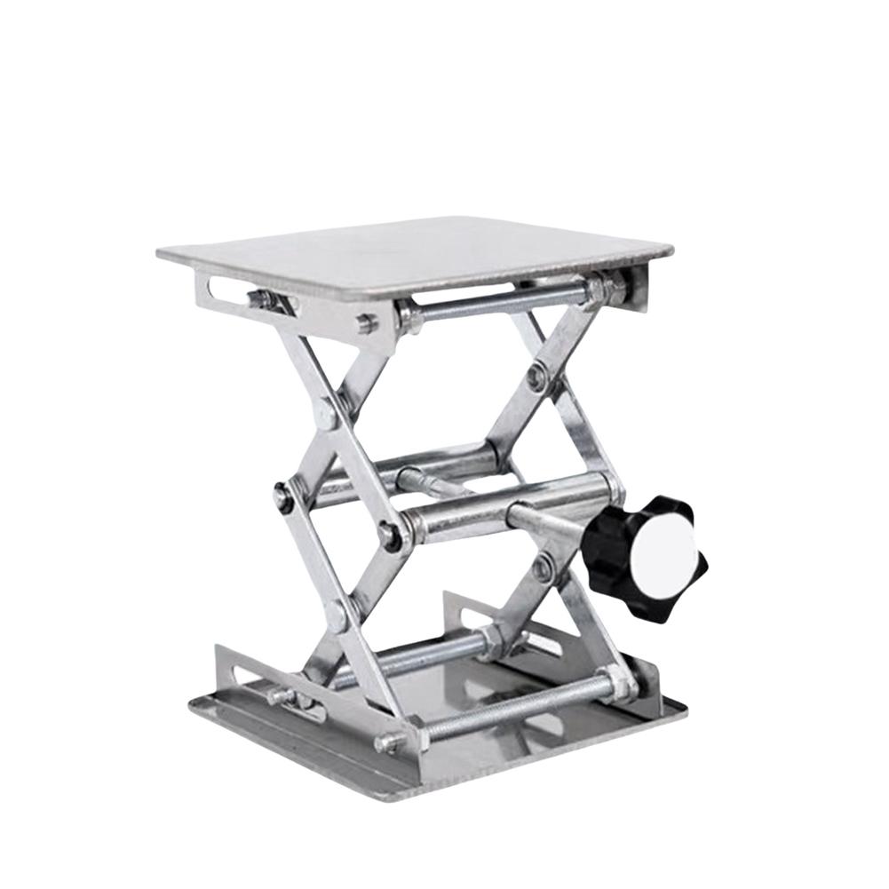 Manual Laboratory Table Lift Stainless Steel Mini Scissor Lift Jack Corrosion Resistant for Industrial Production Building Decor