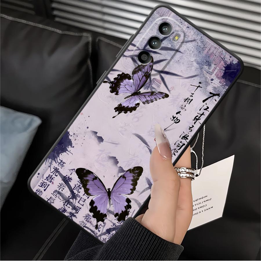 Ретро Чехол с бабочками для Motorola Moto G22 Edge40 G71 G52 G50 G51 G73 G32 Edge 20 Pro 30 Lite G60s G53 G30 Чехол для телефона