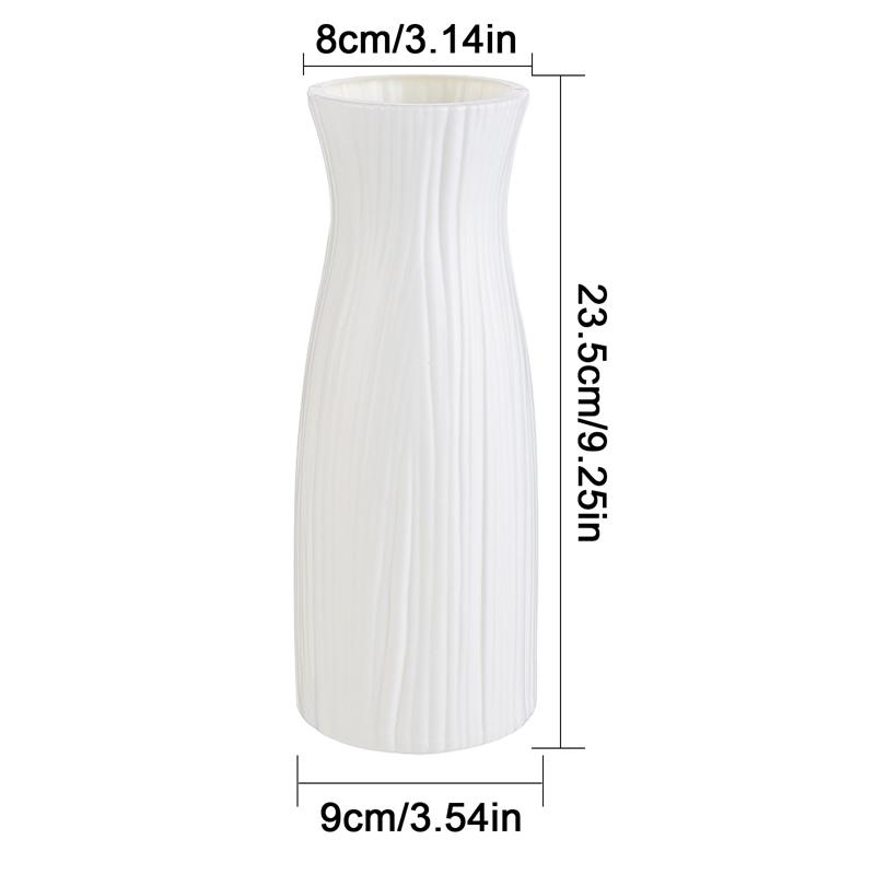 Пластиковая ваза для украшения дома, белая имитация керамического цветочного горшка, корзина для растений, скандинавская свадьба, декоративный обеденный стол, спальня