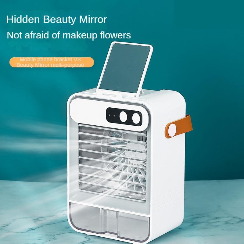 Refrigeration Humidifier Cooling Fan Small Air Conditioner Desktop Mini Air Cooler Portable Office Dormitory Spray Small Fan